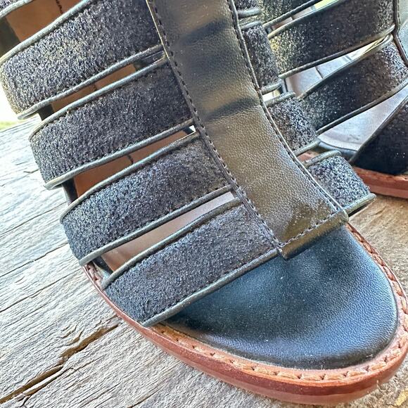 DV by Dolce Vita Shani Strappy Peep Toe Booties 6 Cage Heel Sandals Coquette Y2K - Picture 10 of 12